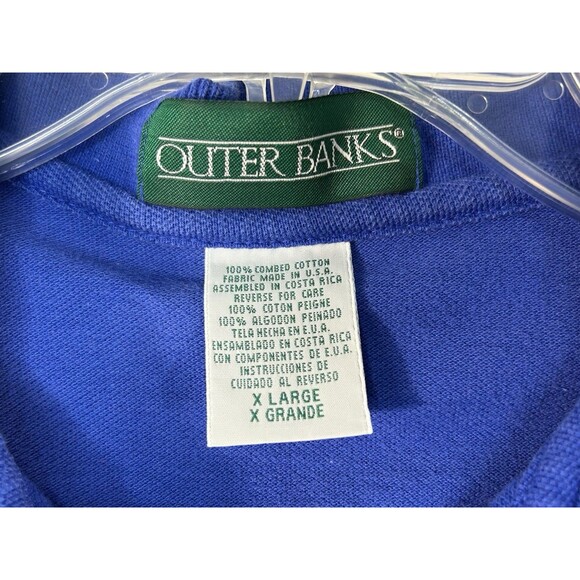Vintage Outer Banks Men’s Blue Polo Shirt Cotton Size XL - Picture 8 of 8